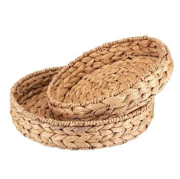 2023  Collection Eco-friendly Hyacinth Serving Trays Food Trays Made In Vietnam