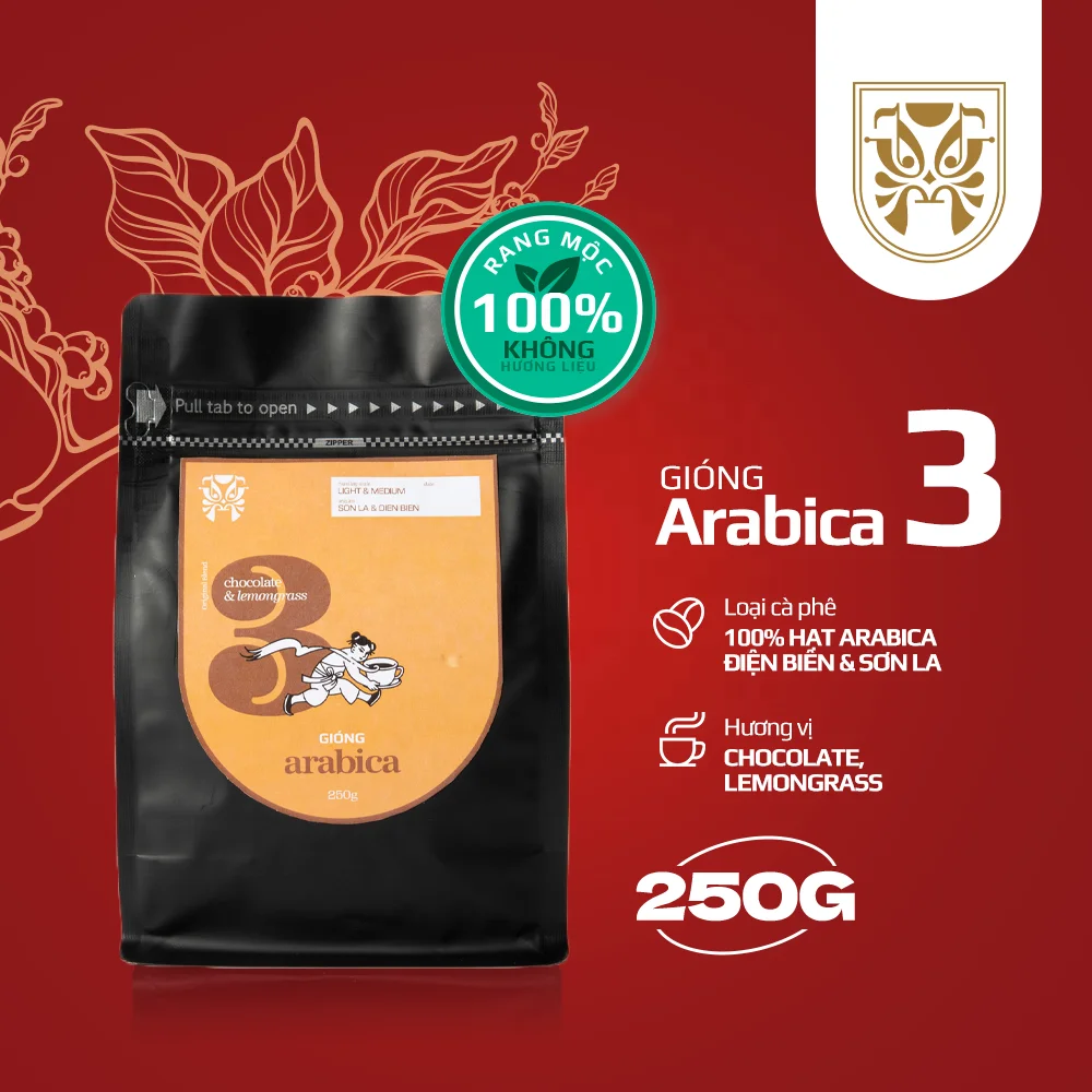 Новый продукт смесь Giong 3 освежающий кофе шоколад и Лемонграсс Арабика жареные целые зерна кофейные