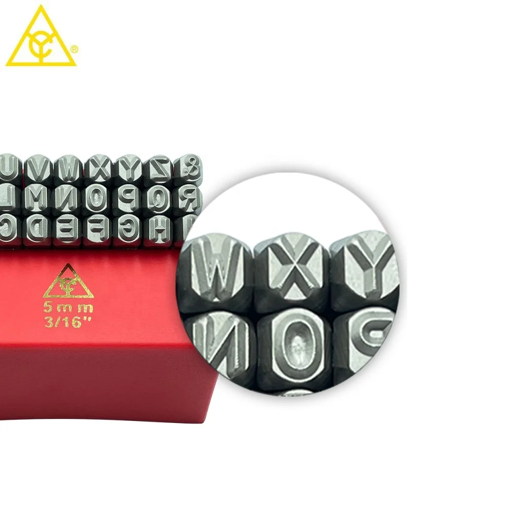 5mm lettering punch made in Taiwan, manufacturing letter punch set for stamping metal
