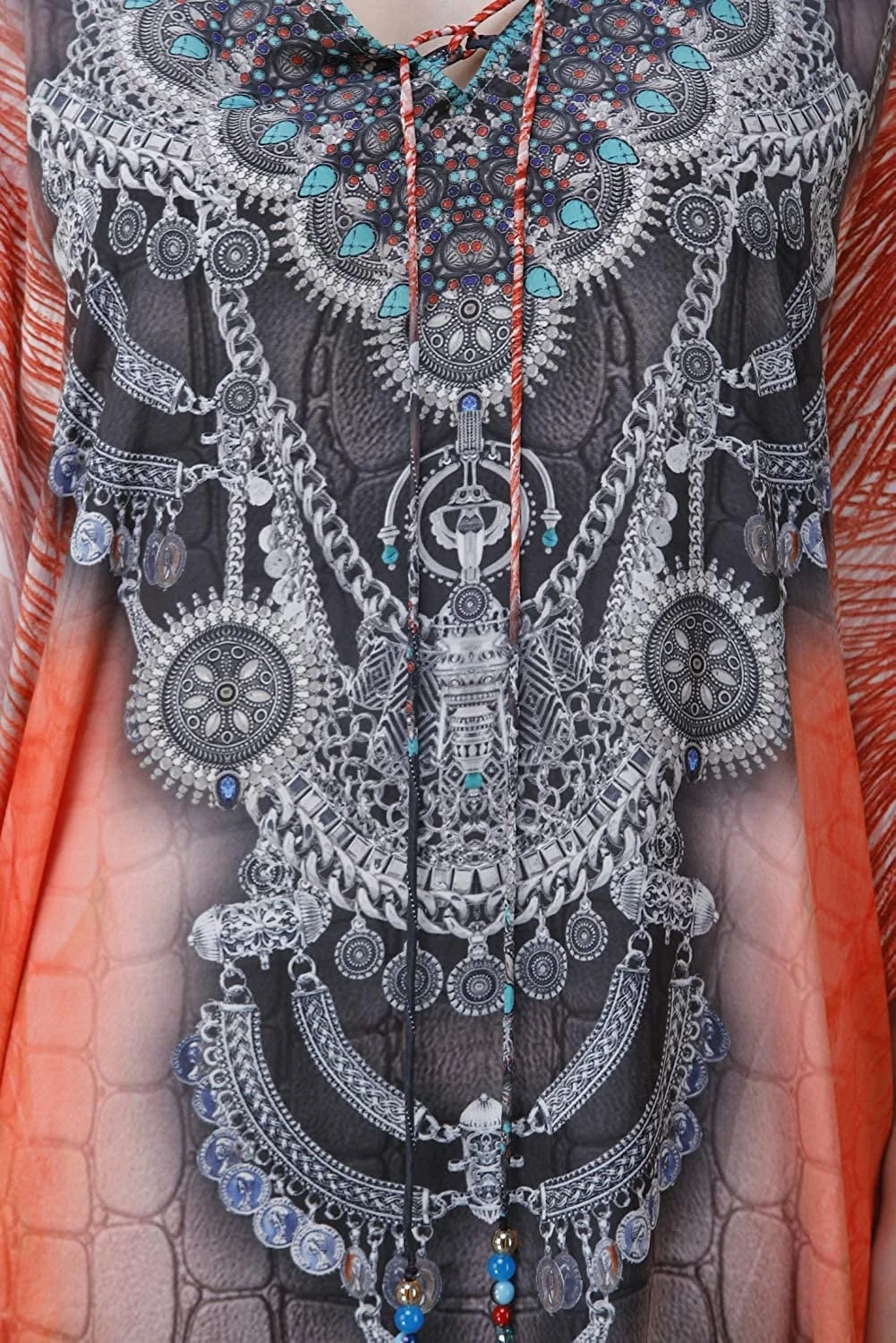 New Arrival Digital Print Beach Wear Kaftan and Cover-up Dresses For Women