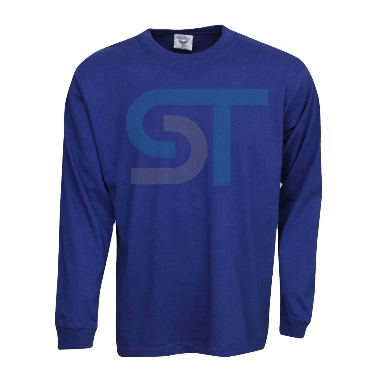 Однотонная футболка из 100% хлопка с длинным рукавом/мужская футболка с длинным рукавом/индивидуальная футболка для мужчин