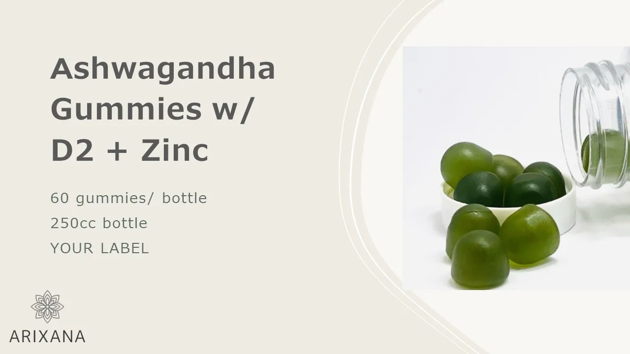 HOT SALE Ashwagandha Gummies with D2 Zinc OEM ODM Private Label Healthcare Supplement Bottle Vitamin Gummy Bear Made in USA