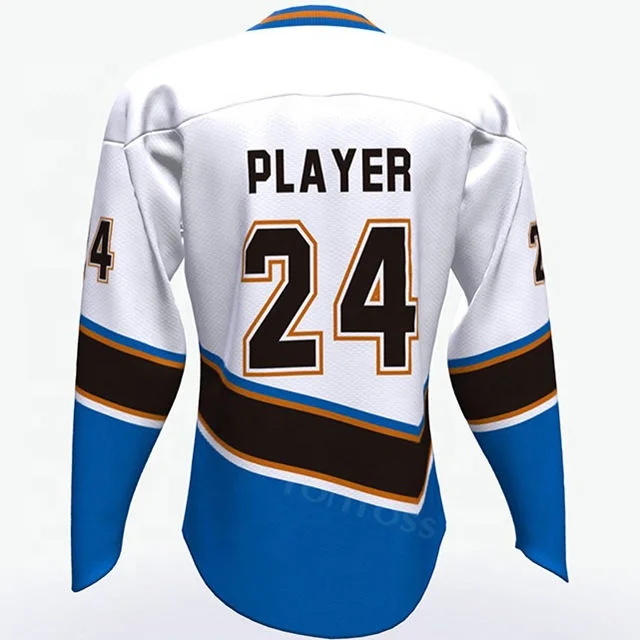 Breathable Hot Selling Wholesale High Quality 100% Polyester Sublimation Blank Ice Hockey Jersey IHJ-0085