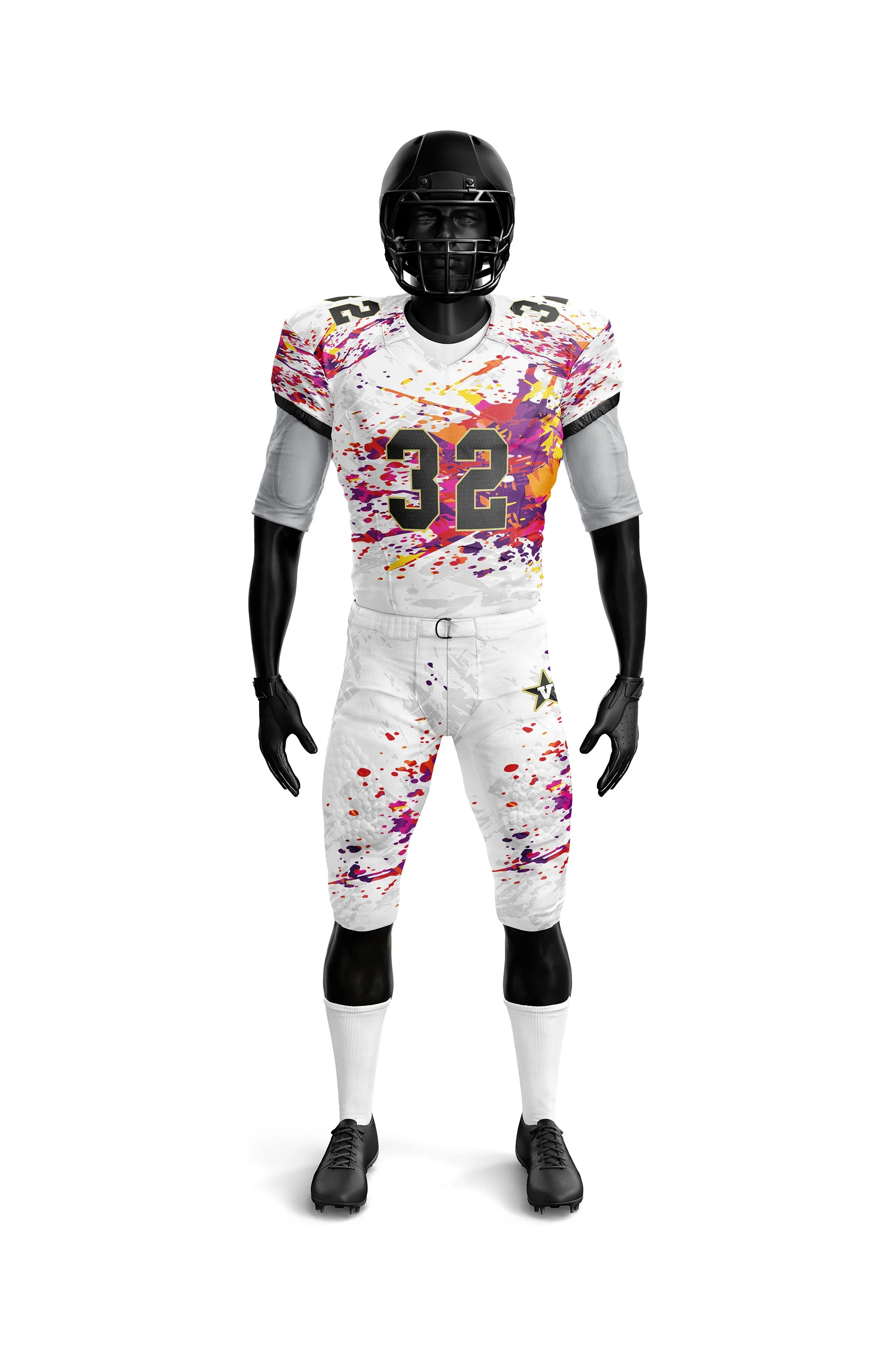 American Football Jersey And Uniform For Youth Kids and adults Heat-transfer Printing 100% Polyester Custom Football wear