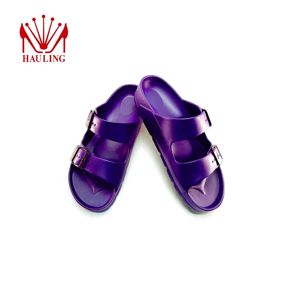 Ready to Ship Wholesale New Double Buckle slide sandals unisex sandal EVA sandals for men