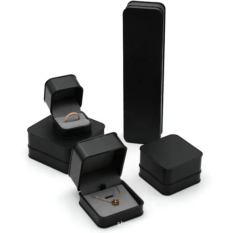 Wholesale hot orange high-end jewelry box free printing logo wedding ring box