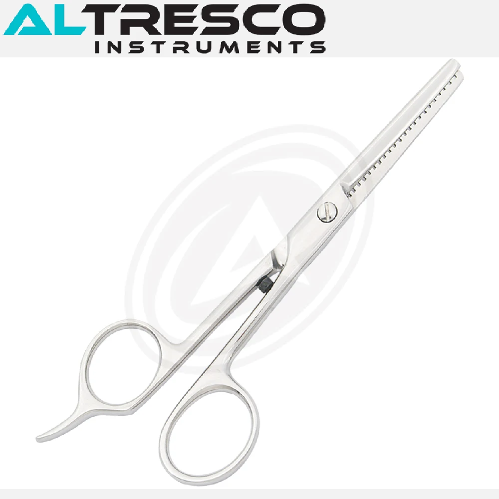 Stainless Steel Thinning Shears (Removable Finger Rest) Upper Blade Teeth (32) Lower Blade (Convex Edge)