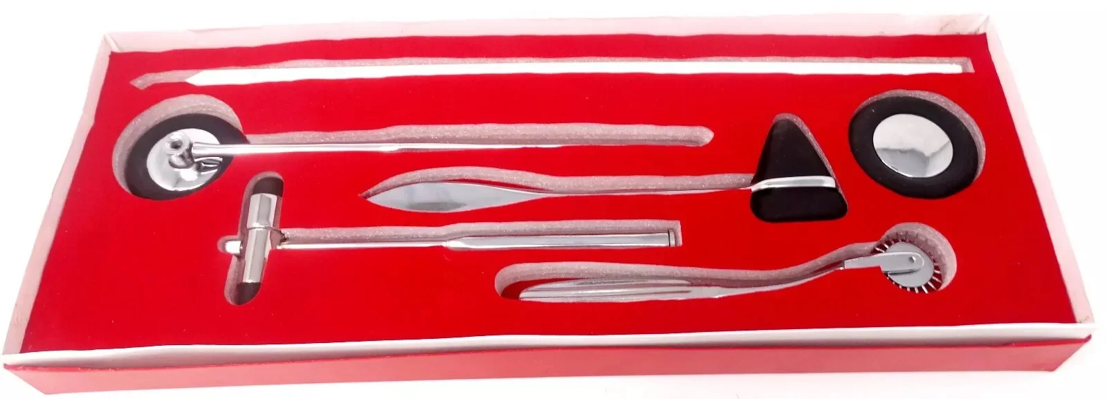 5 PCS Neurological Percussion Reflex Taylor Buck Hammer Pinwheel Diagnostic Set