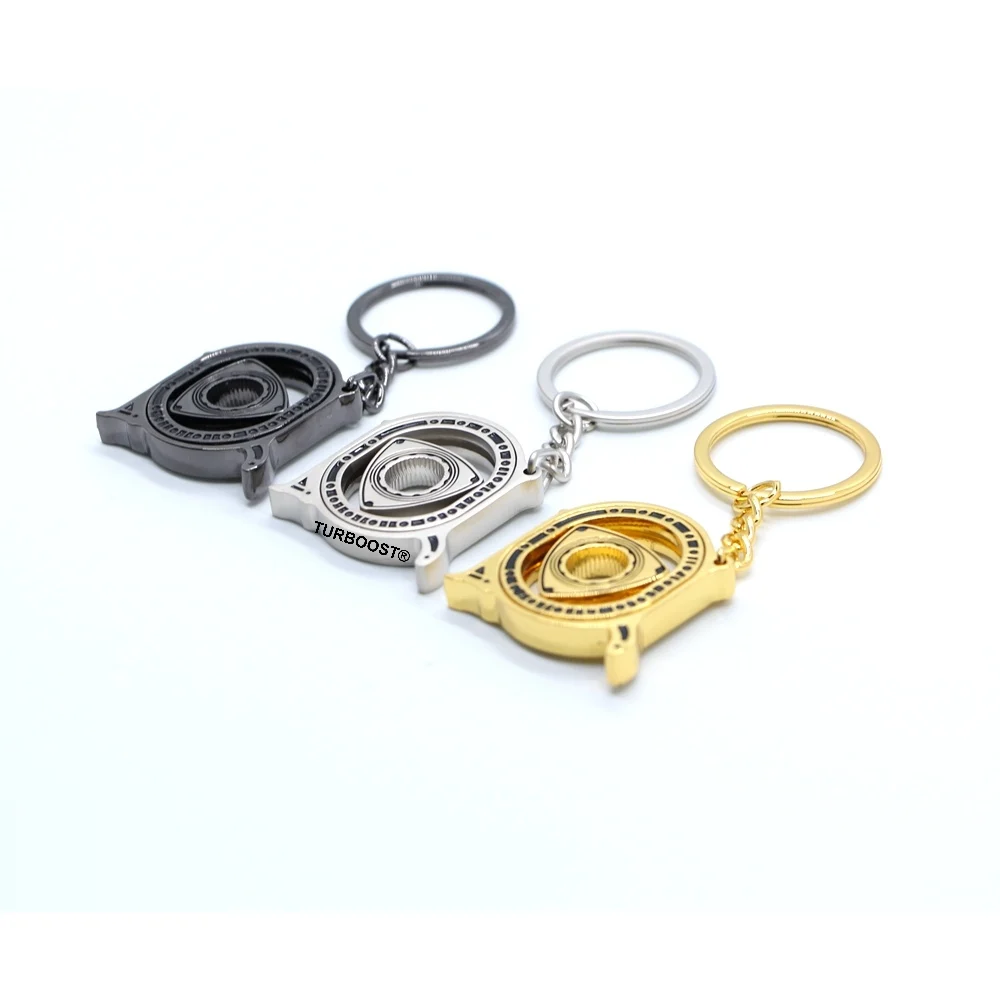 Wankel Keychain Creative Auto Parts Hollow Automotive Engine Spinning Rotary Rotor Keyring Key Chain Keyfob