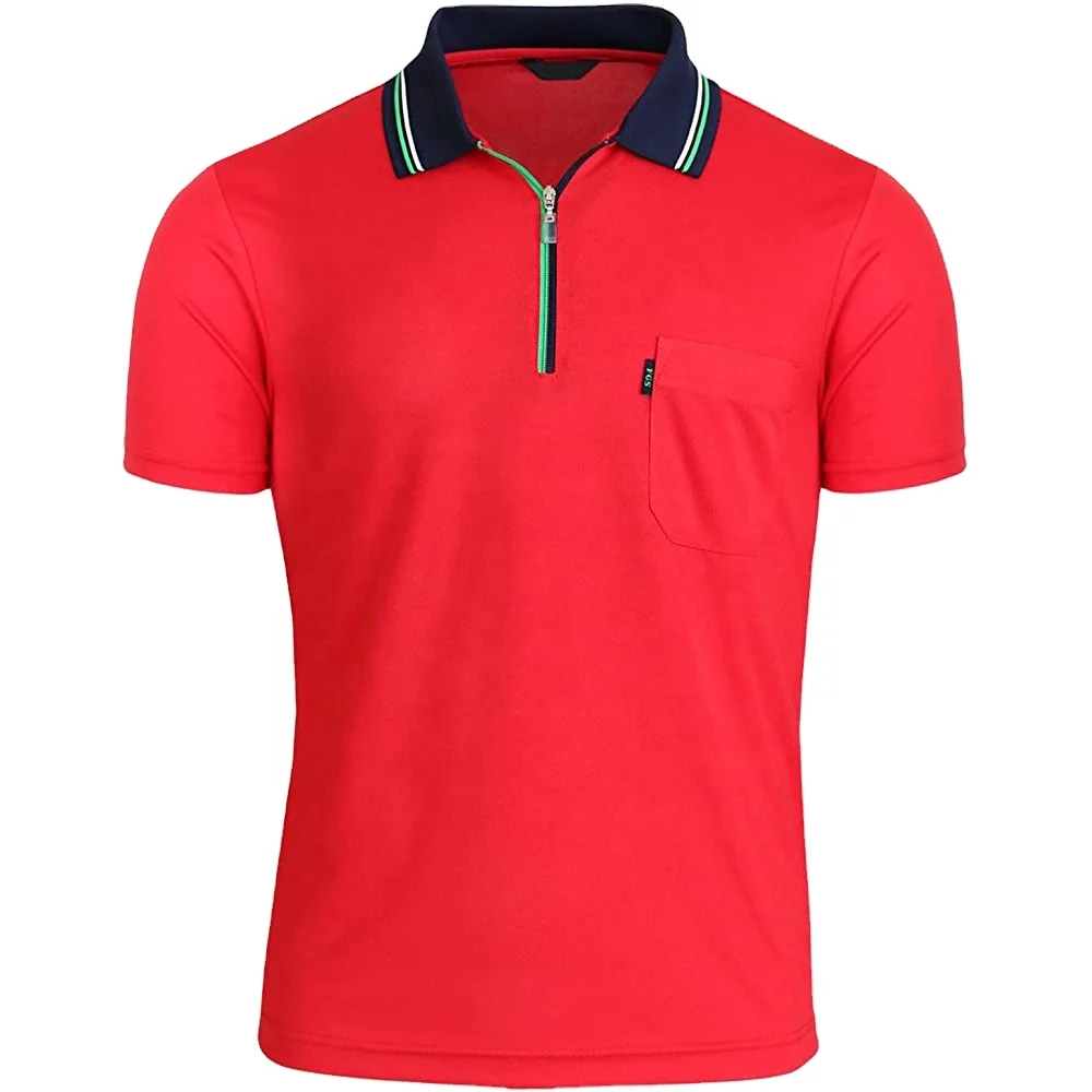 Summer Mens Casual Slim Fit Shirts Pure Color Short Sleeve Polo Fashion 100% Cotton T shirt