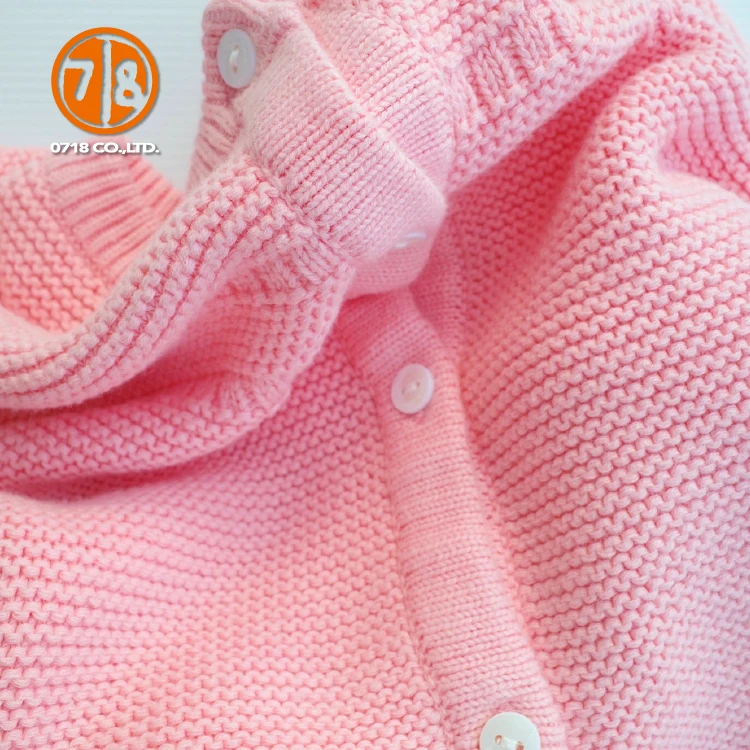 Premium Material Custom Knits Kids Sweater Long Sleeve Coat