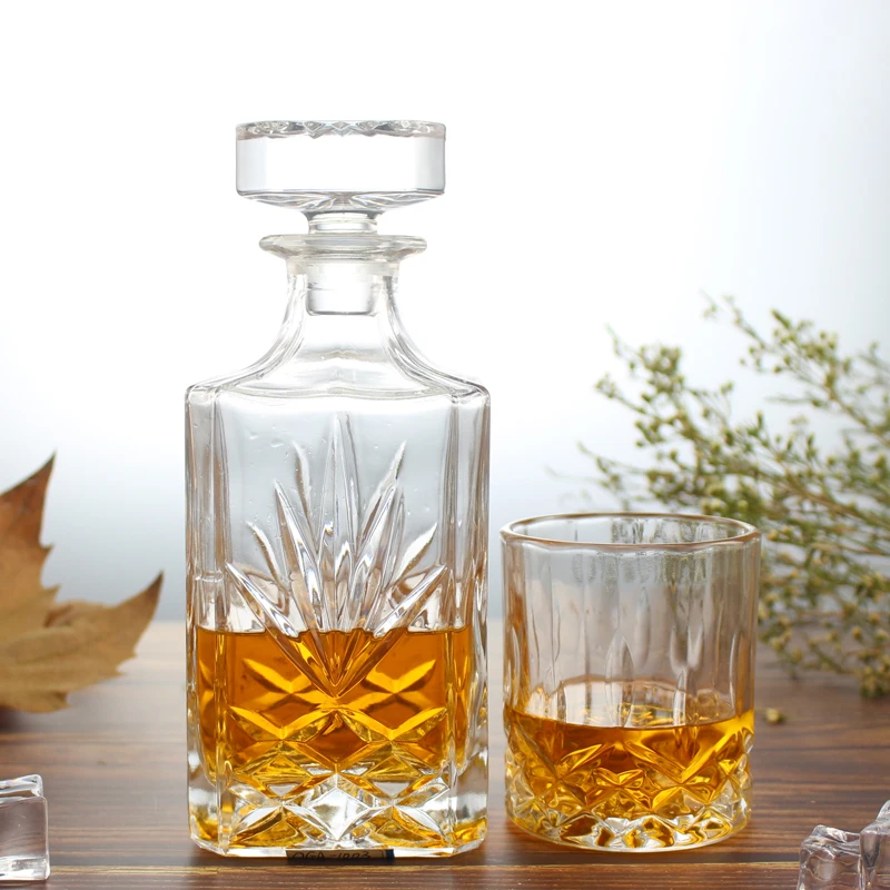 bulk glass decanter wholesale decanter cristal whiskey decanter and glass set 5 piece