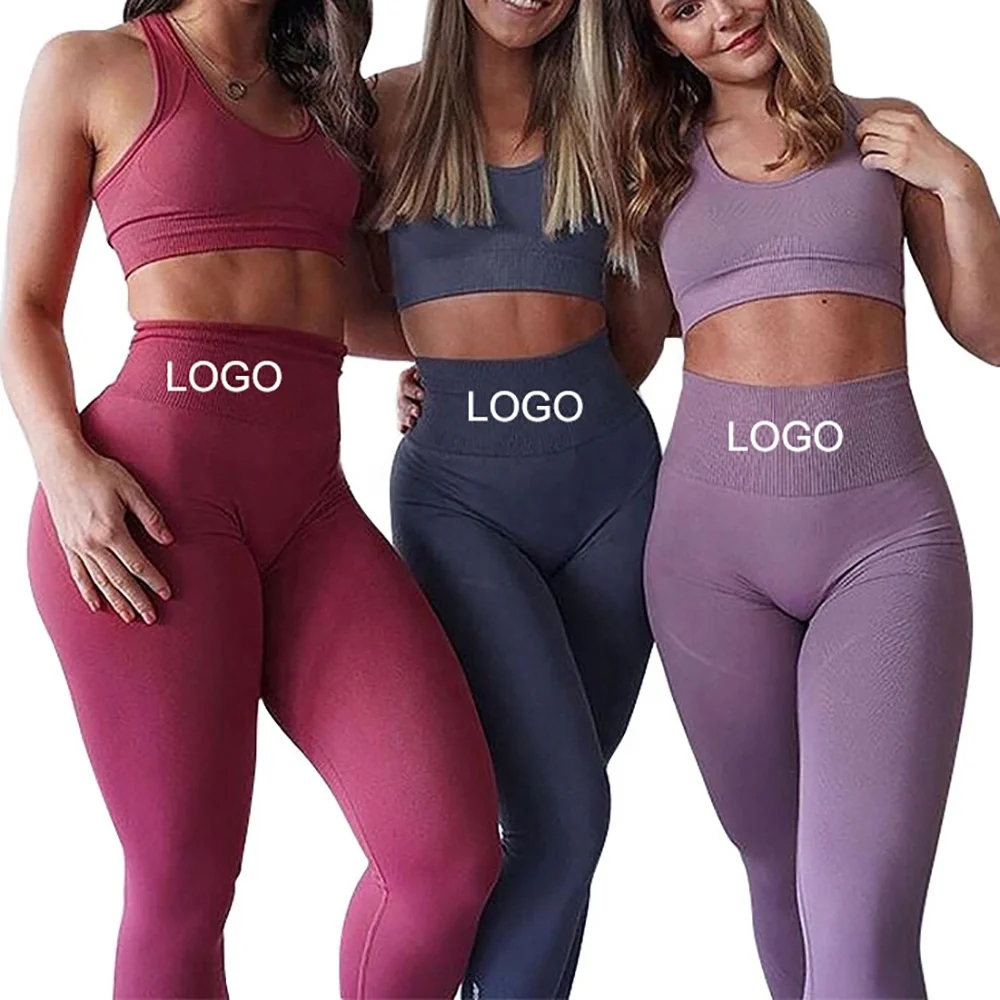 Custom Logo Sport Clothes Ladies Active Wear 2 Piece Set workout Romper onesie Zip Up Sleeve Sports Jacket Gym Fitness Sets