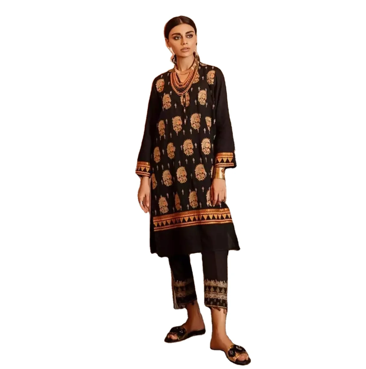 Latest  Wholesale Pakistani embroidered women wedding wears customized color size best stitching quality