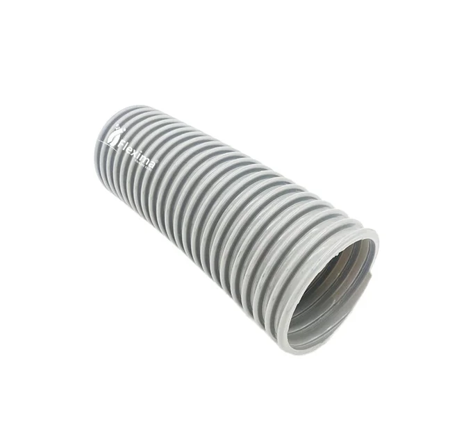 Гибкий серый гофрированный спиральный шланг из ПВХ для воздуховода размером от 0 75 до 12 дюймов