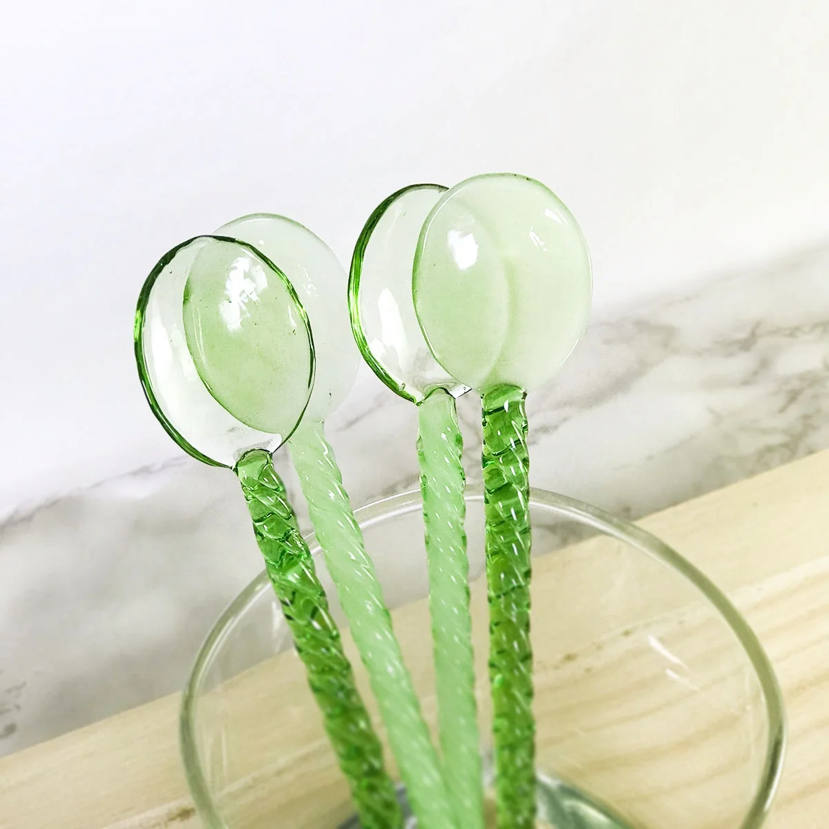 Heat Resistant Stirring Rod Glass Spoons