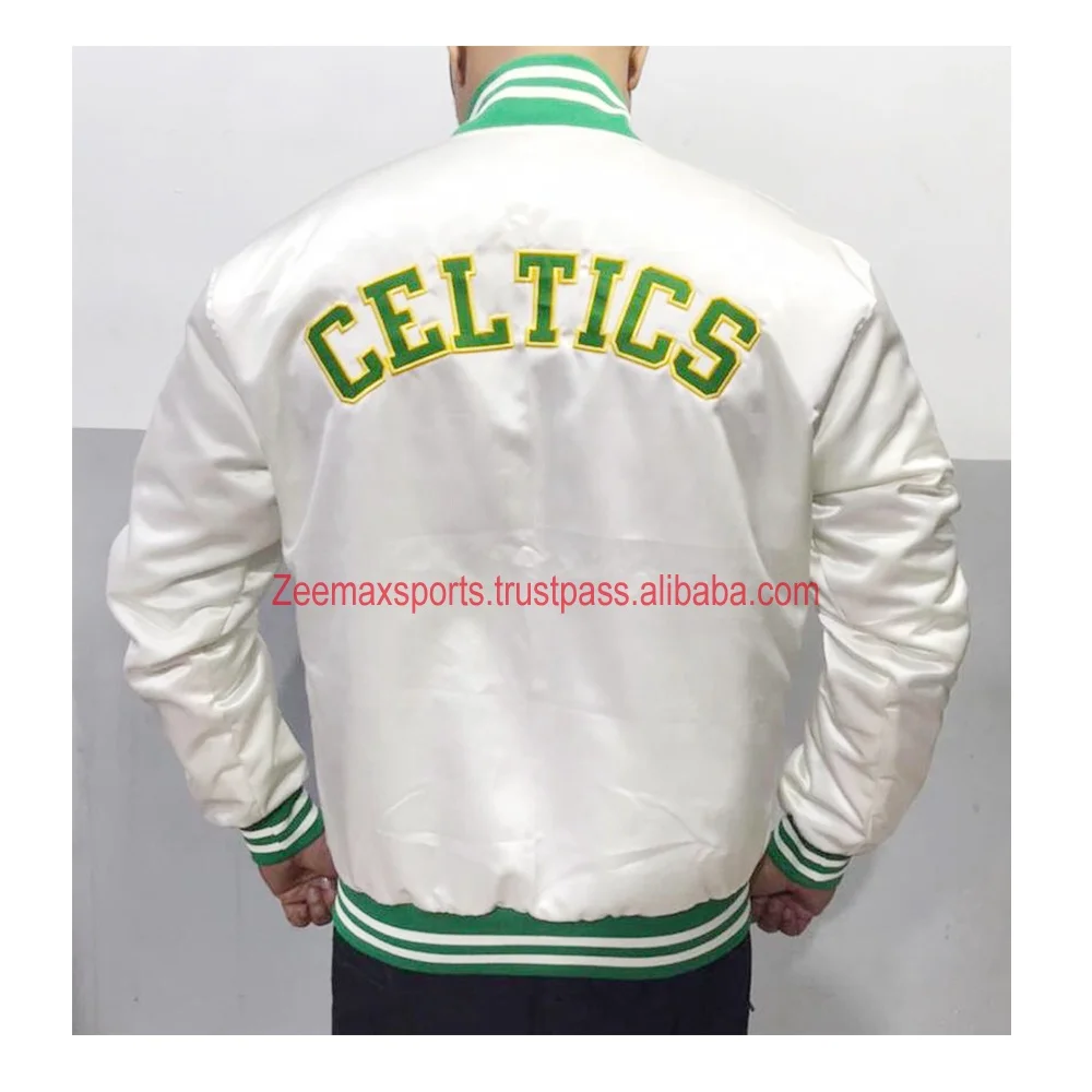 
Celtics Embroidery Satin Jacket With Embroidery Batch 