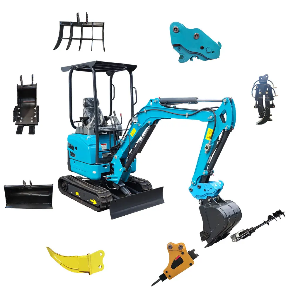 QILU 17Pro  Mini Excavator 1700kg can be added with extended track and arm swing boom along with accessories