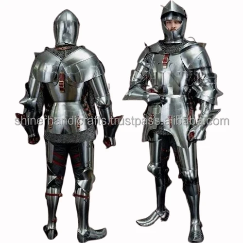 Medieval Knight Wearable Suit Of Armor Crusader Combat Full Body Armour Steel Crusader Full Body Armour Gothic Costume