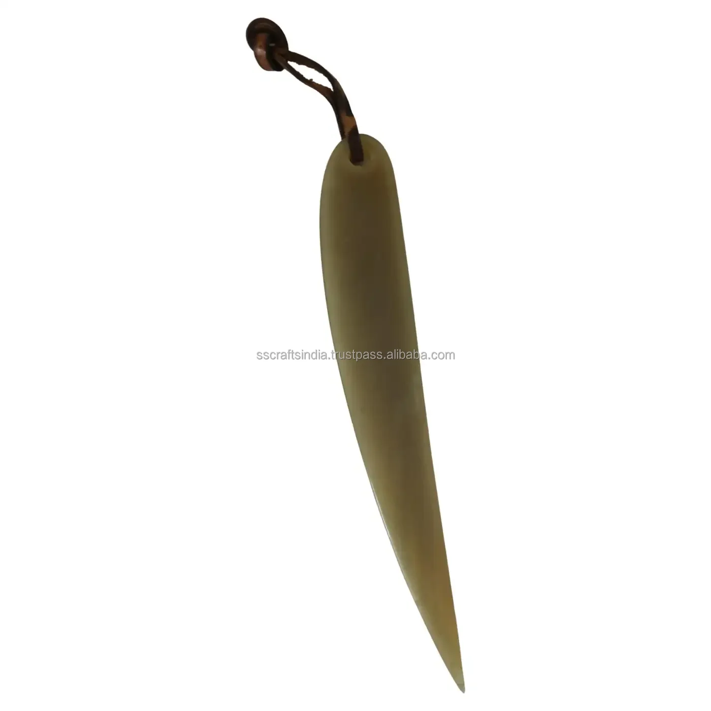 Buffalo Horn Cake Cutting Tools Paper Cutter Knife Serving Buffalo Real Horn Modern Pearl Design Luxury Cake Server From India