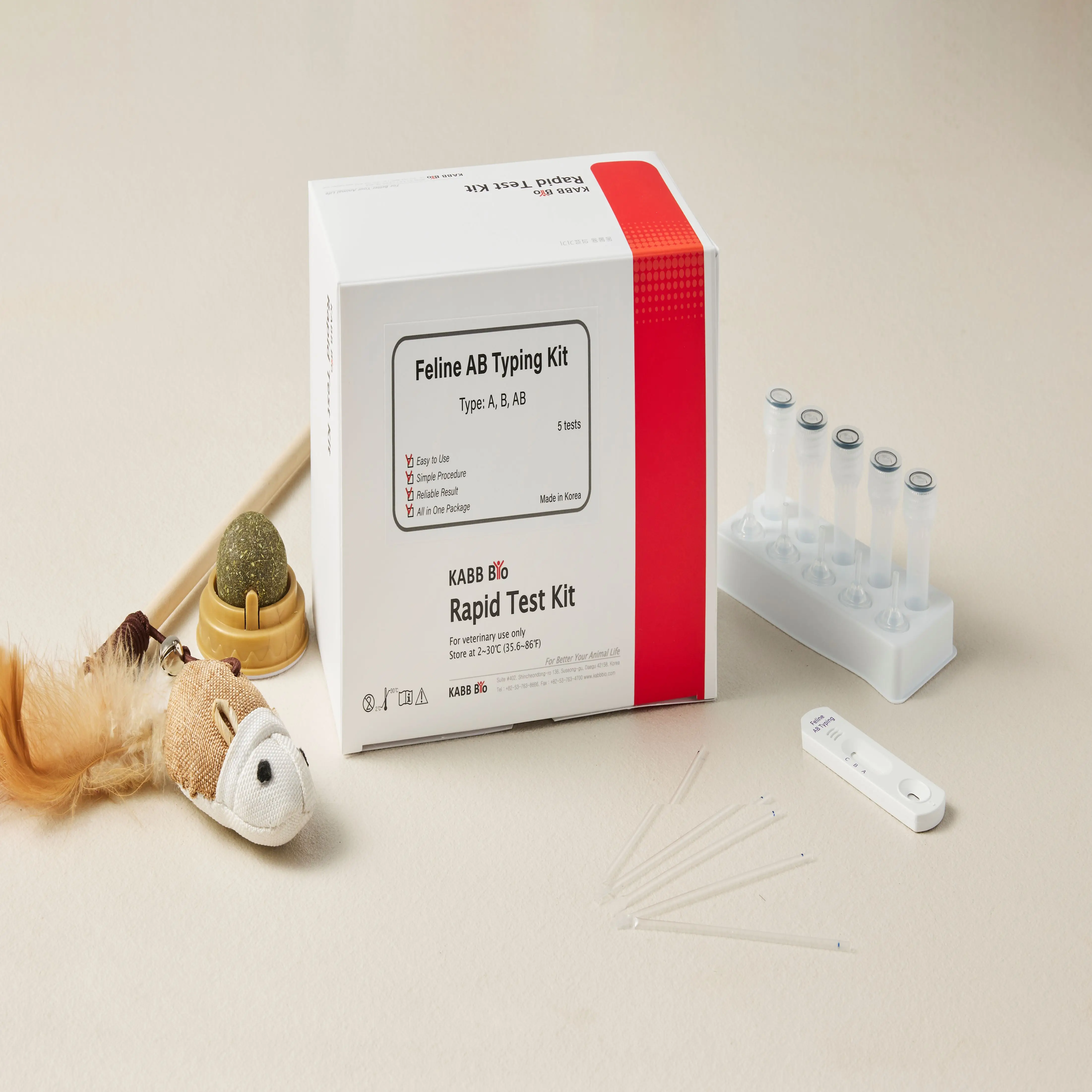 Superlative & Fast Feline Blood Typing Rapid Kit Made In 2022