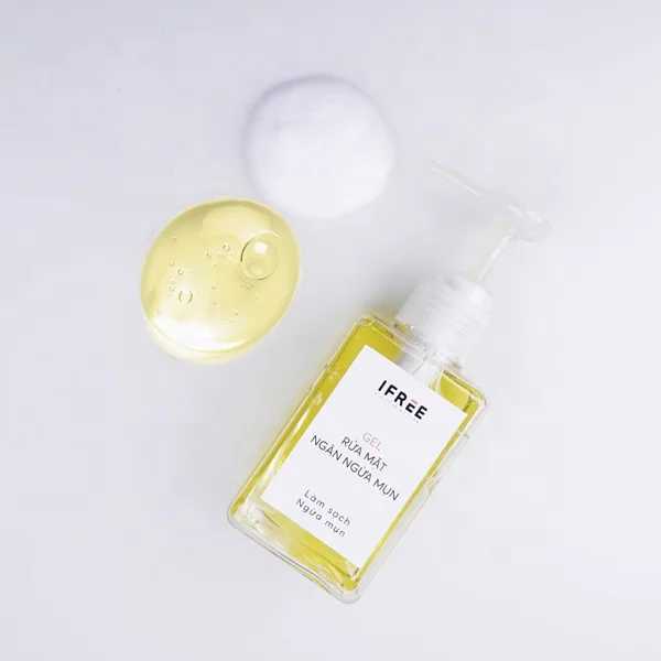 Натуральное пенообразующее средство для лица с жирными кислотами ежедневного очищения форма геля