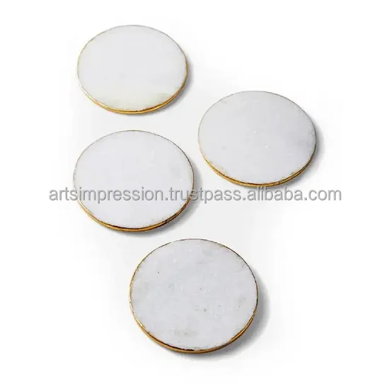 modern custom marble material coaster amazing looks With Printed Label available Turkish Coaster For Table Top Restaurant use