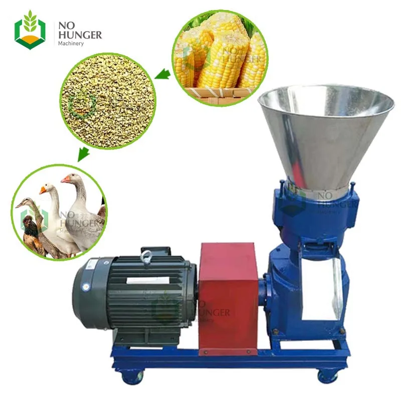 China Mini Small Forage Animal Feed Pellet  Mill Extruder Production Manufacturer Price For Make Press Processing Machine