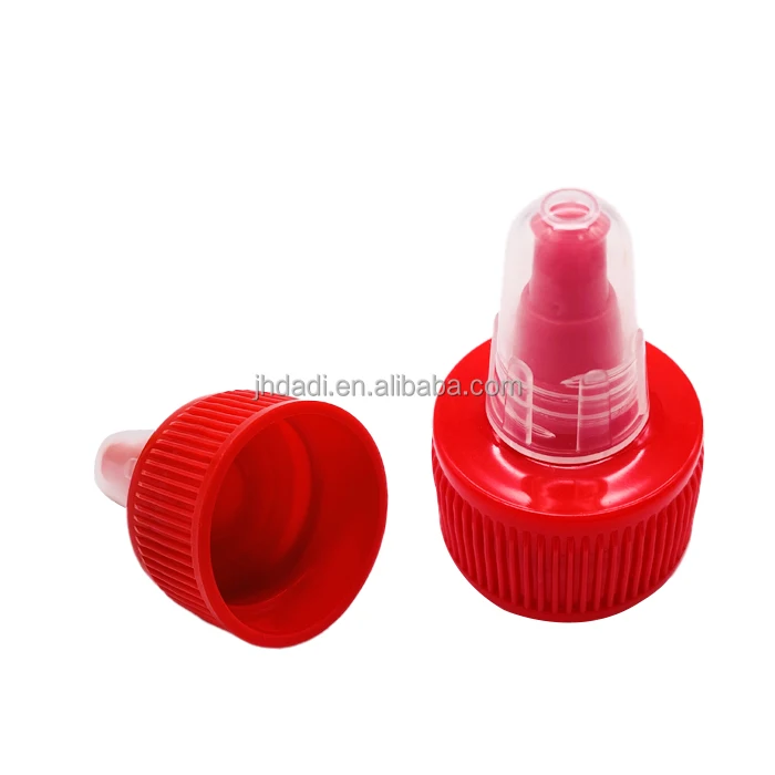 Wholesales 20mm 24mm 28mm Plastic Twist Top Caps Long Nozzle Squeeze Bottle Cap