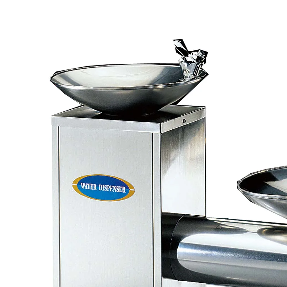 [ Taiwan Buder ] Public Outdoor Freestanding Drinking Water Fountain with Two Basins and Two Bubblers