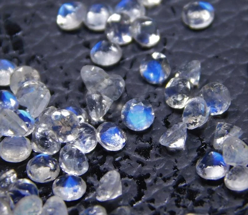  Натуральный разноцветный лунный камень круглой формы свободный драгоценный полированная граненая Роза