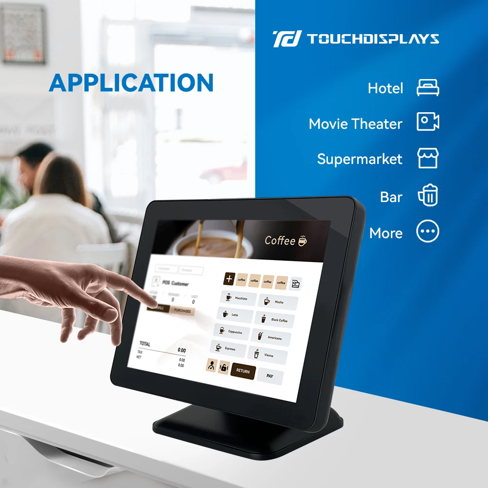 15 inch smart Android POS stylish ultra thin touch all in one fast food orderding pos machine