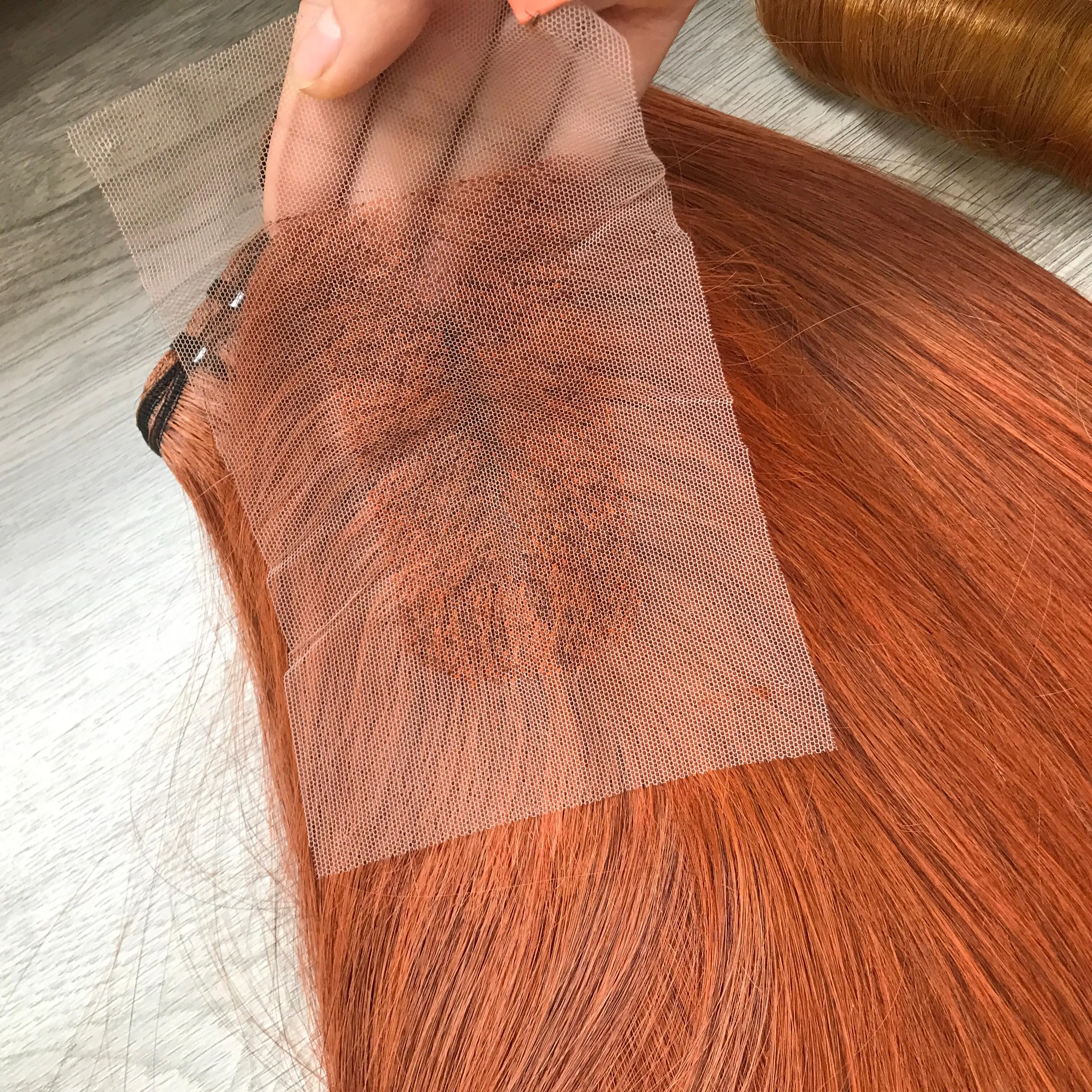 Orange Bone Straight Virgin Human Hair Bundles Unprocessed Genius Weft Raw Vietnamese Hair Black Women Soft HD Styles Cheap