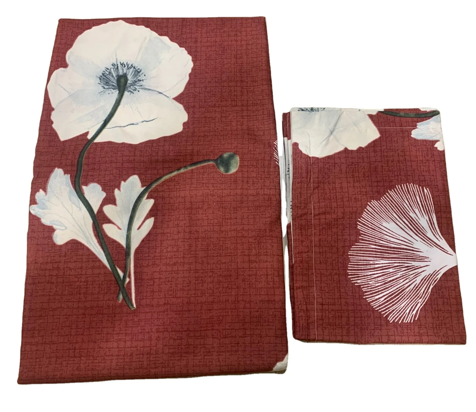 Grade Quality Material Pillow Case Bed Cover Printed Double Bed Sheet and Pillow Cover Set