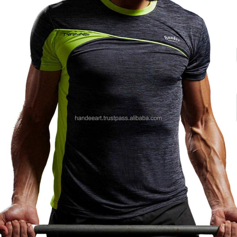 Wholesale Fitness Clothing Mens Sport Shirt Sport T-shirt Logo Quick Dry Fabric Gym Clothing With Custom Logo Active Wear