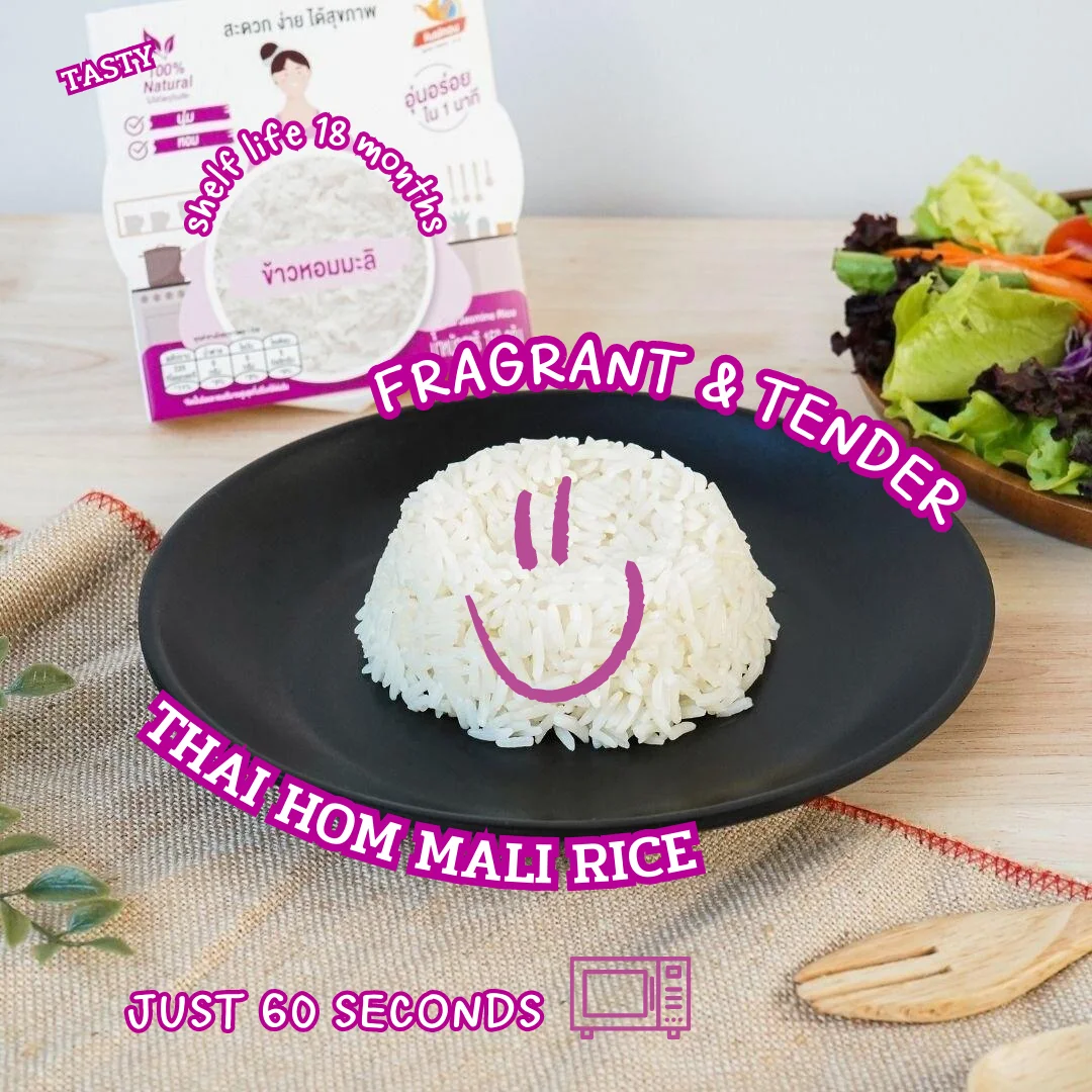 Top Grade 100% Natural  Ready to Eat Jasmine Rice Pack in Cup 150g - Premium Quality and Best Price Instant Rice from Thailand