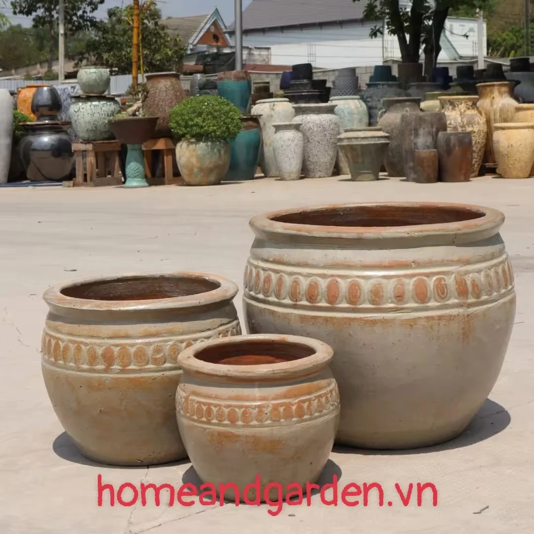 Sapphire Vietnamese Pottery Pots & Planters Transform Your Garden into a Serene Oasis with our Stylish and garden supplies