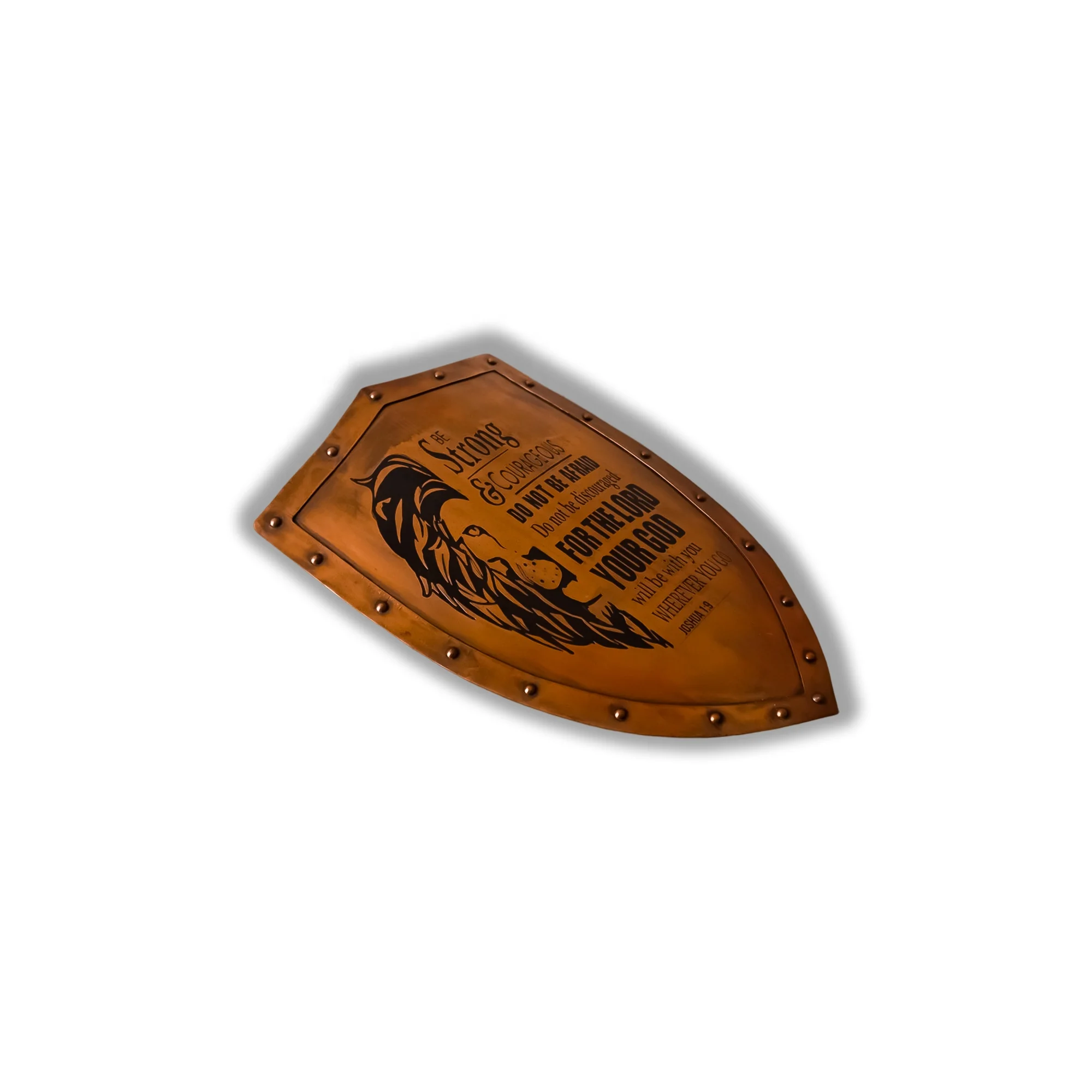 Handmade Medieval Lion Face Leaf Design Knight Battle Shield Functional Armour Sword Wall Decor Home Use Plated Technique Gift