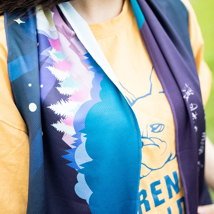 printed pva cool beach towels instant cooling OEM