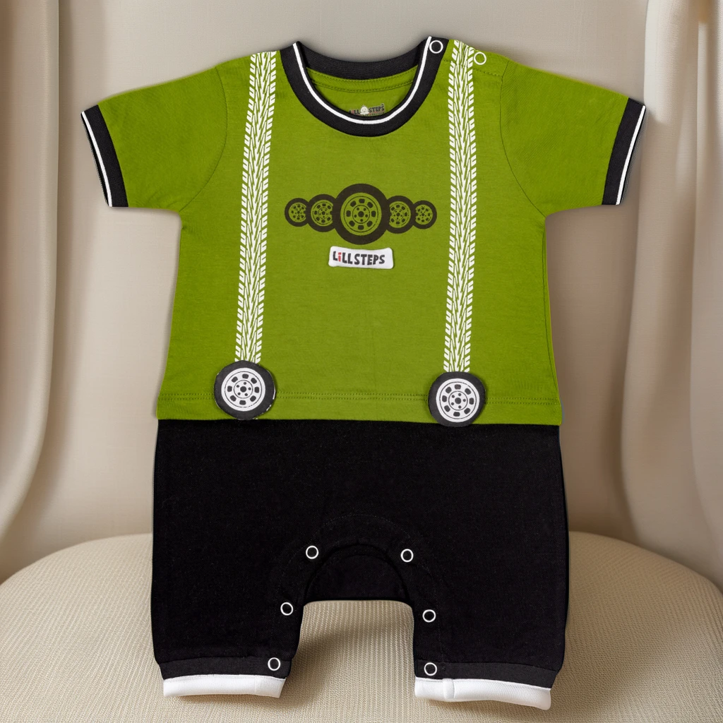 LillSteps India offers Premium Cotton Baby Apparel Long-Sleeved Rompers for 6-12 Months Available at Best Wholesale Prices
