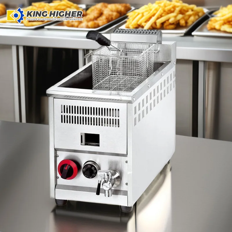 High-Pressure Commercial Electric Countertop Fryer for Fried Chicken Large Capacity Single Cylinder Oven Gas Source Restaurants