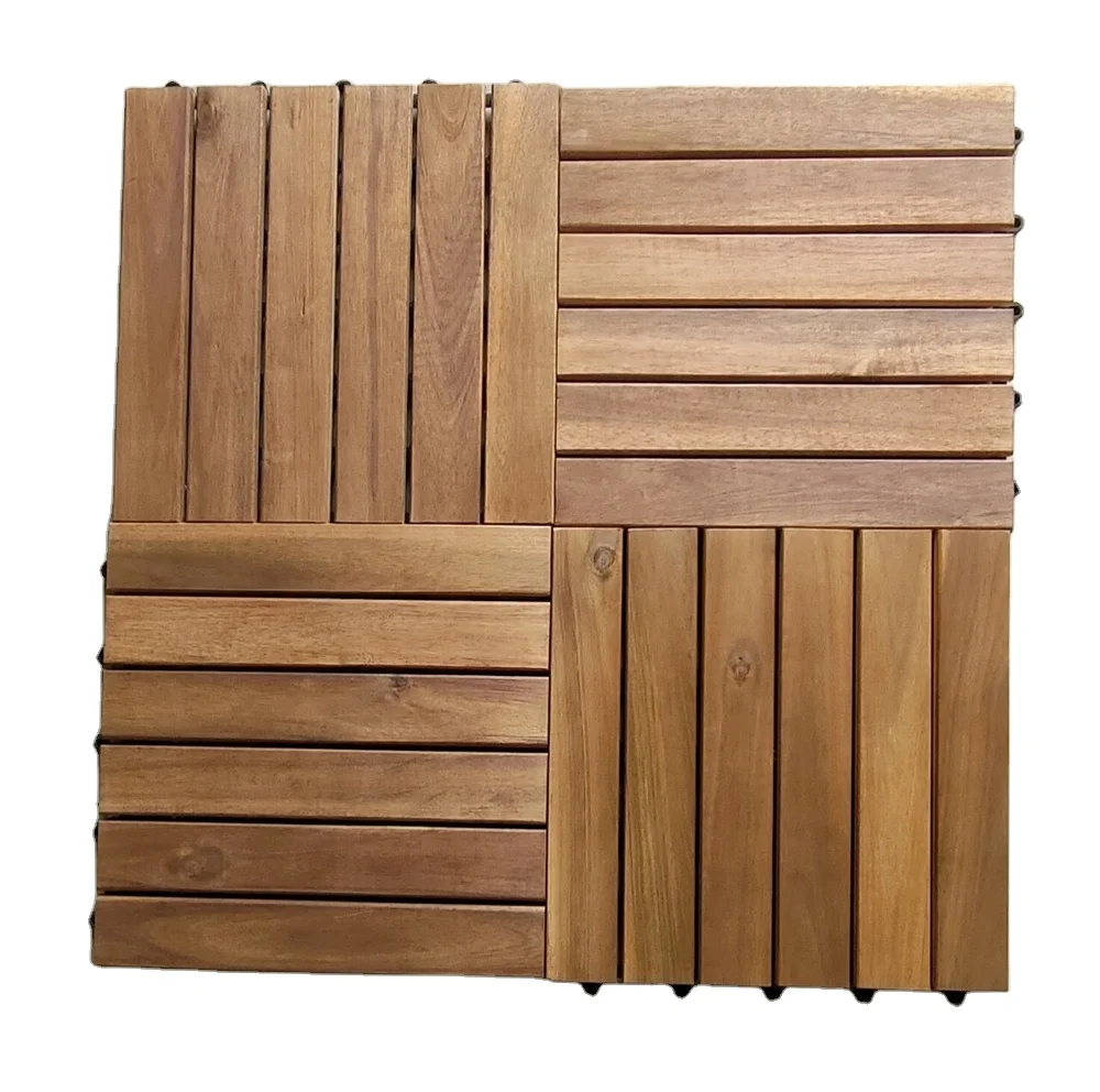 Wood composite interlocking decking tile waterproof pavement floor outdoor patio garden terrace tiles
