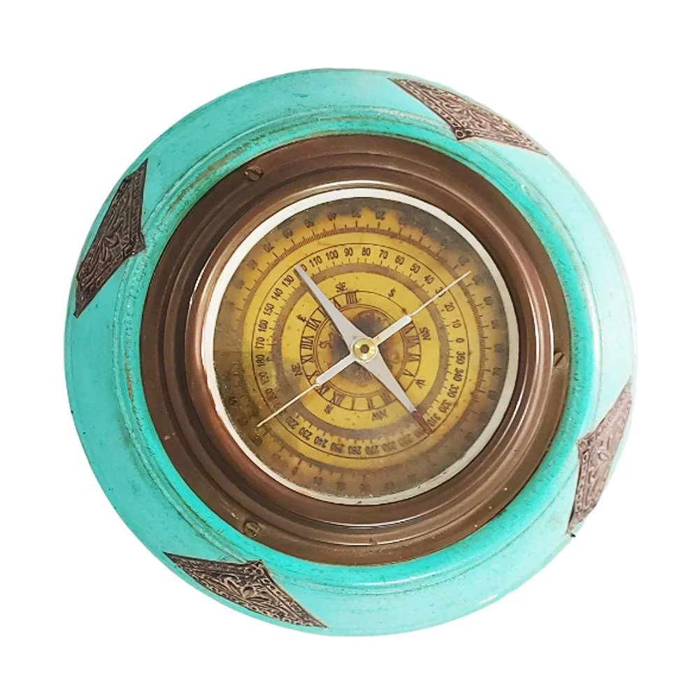 Vintage Style Compass on Wooden Base, Nautical Compass, Marine Compass, Antiqued Compass Camping Compass with Your Name Logo