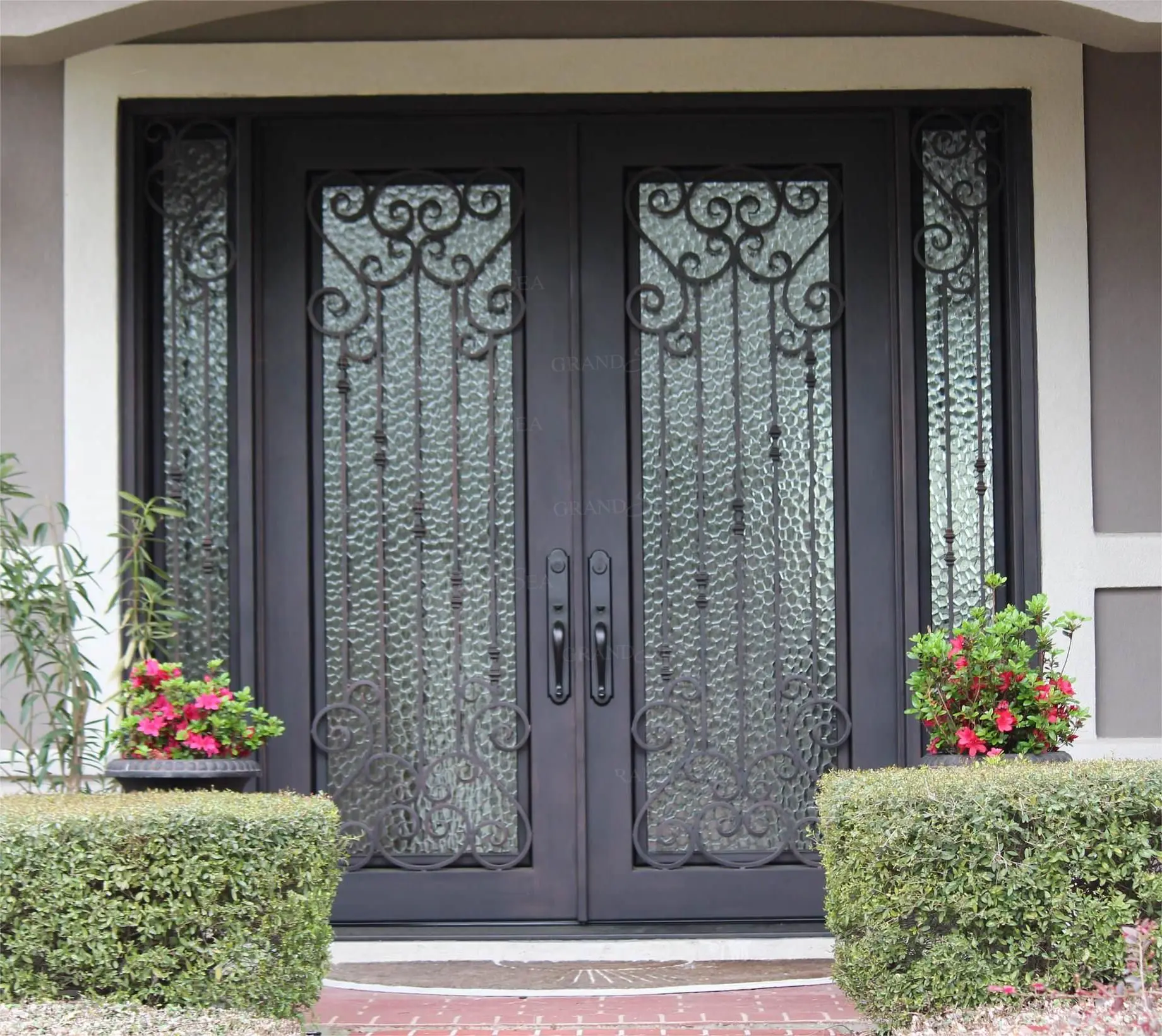 Supplier Customized Exterior Garden Security Single And Double Opening Residential Entrance Cast Iron Gate Wrought Iron Gate