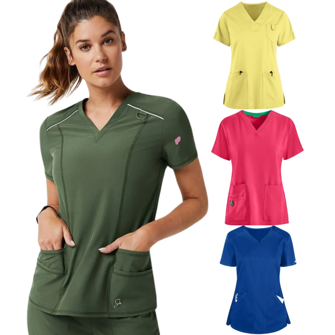 BEST SELLING Top Scrubs nursing customize design and logo Medical Uniform hospital clothes for women - Saomai FMF VN - LOW MOQ