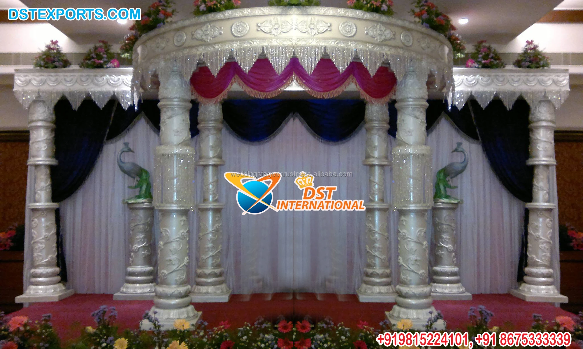 Royal Golden Carved Jodha Akbar Mandap Set Royal Palace Jodha Akbar Wedding Mandaps Hindu Wedding Imperial Mandap Manufacturers