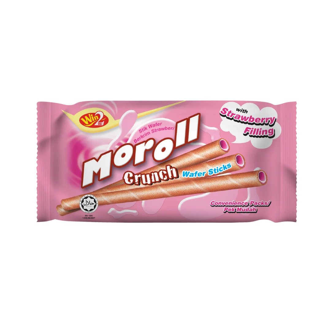 Win2 Moroll Хрустящие Клубничные вафли 90 г в пакете 5 пакетов печенья коробке с хрустящими