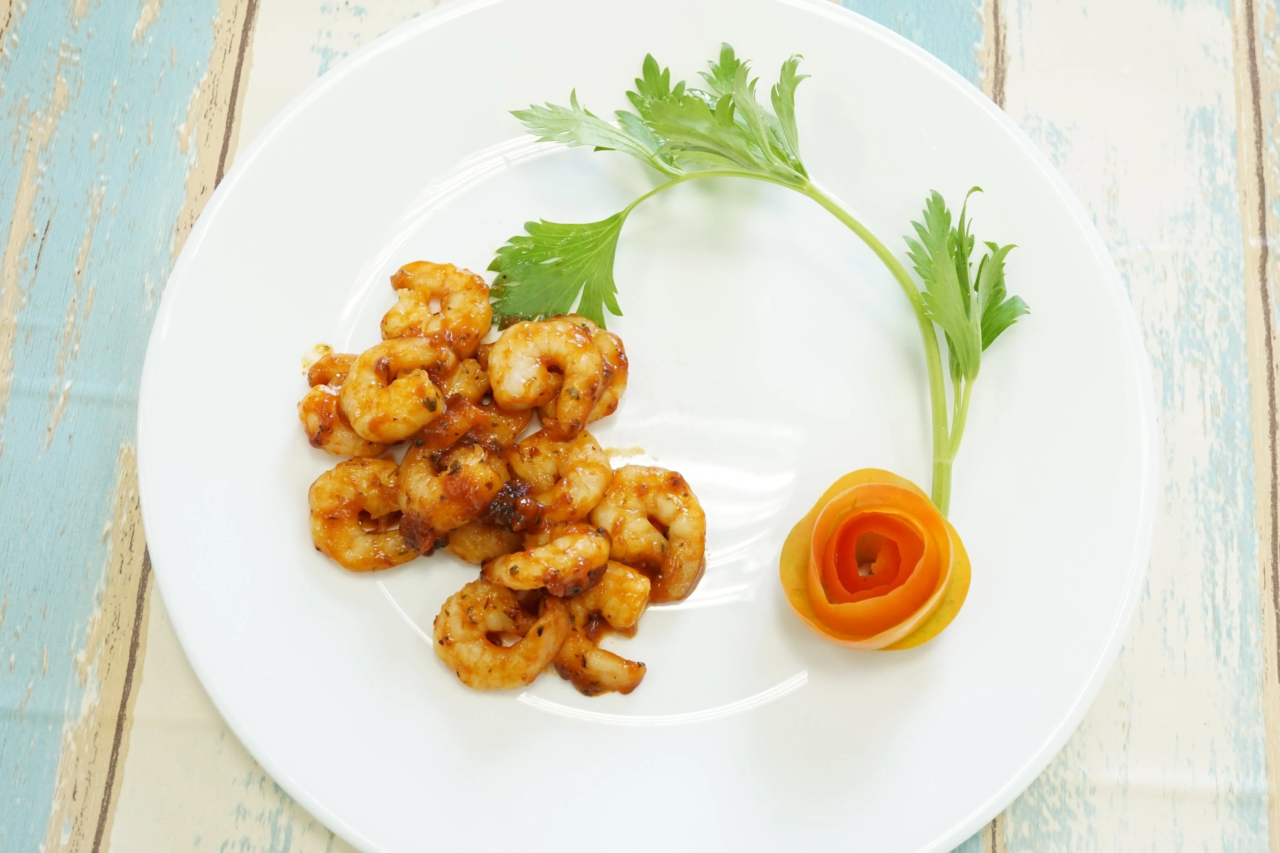 Best quality frozen garlic tomato herb marinated vannamei shrimp