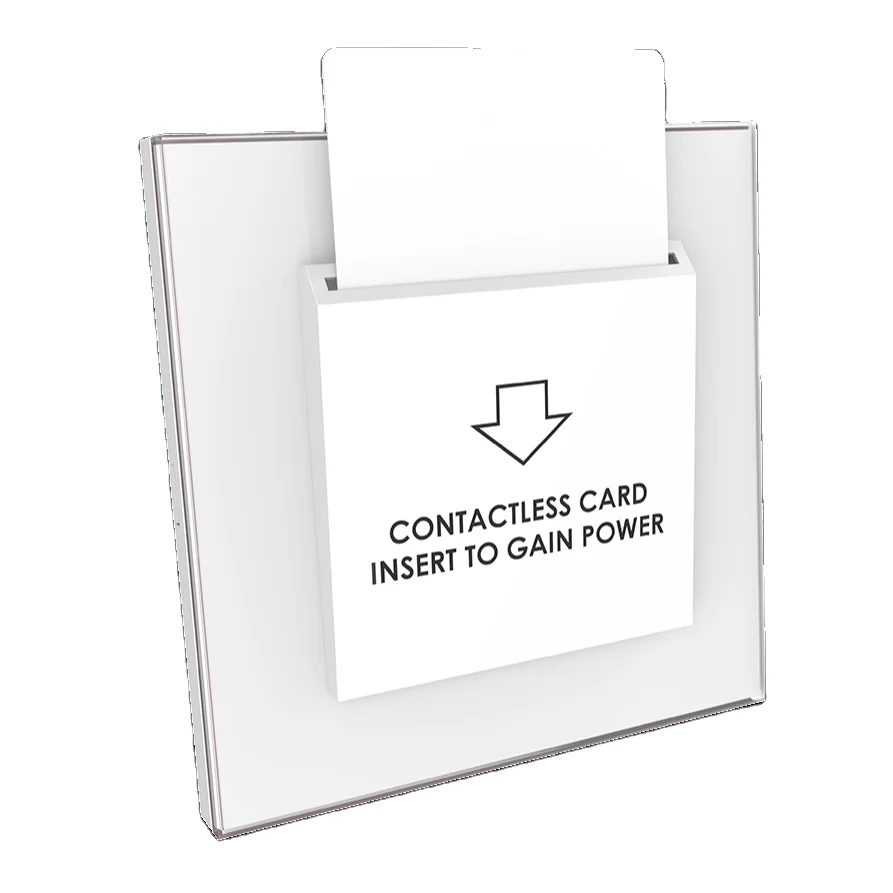 Energy Saving switch Fox Domotics  RFID MIFARE key card envelop  Hotel energy saving switch hotel Apartment energy saving switch