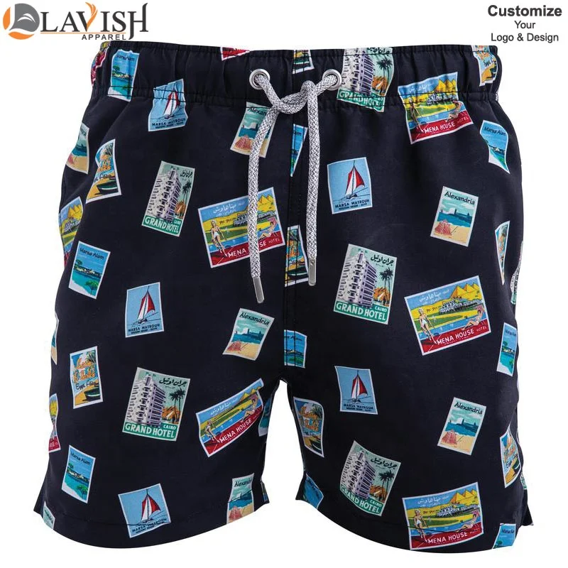 Customized Recycled Fabric Swim Trunks For Men Custom Printing Beach Shorts Wholesale Board Short Quick Dry Swim Short